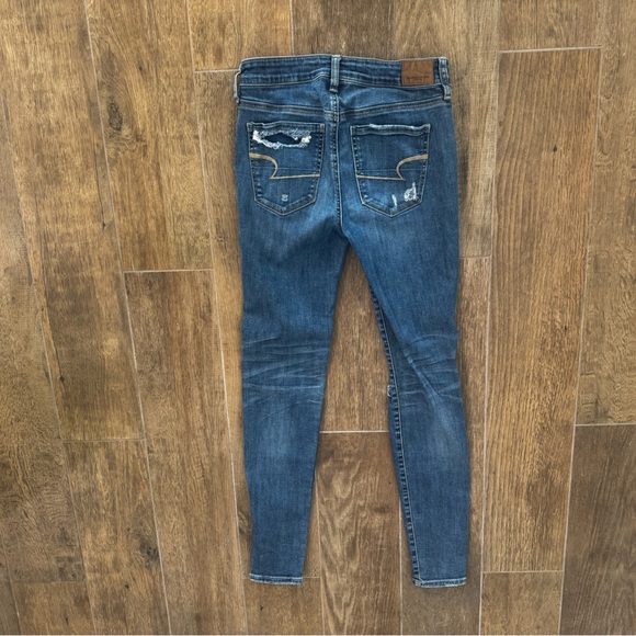 American Eagle Super Stretch Jegging Distressed Skinny Jean Women’s 4 Long #1055 - Picture 8 of 8